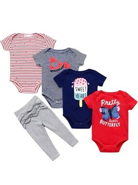 dip Brand Baby Girl 18-24M 5-Piece Bodysuit & Leggings Set